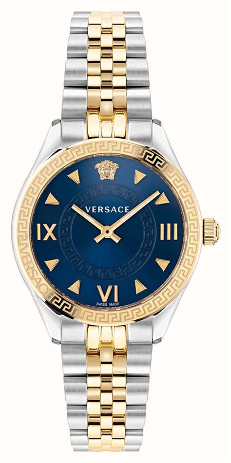 versace hellenyium blau|versace blue dial watch.